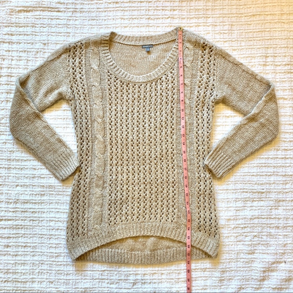 Charlotte Russe Tan Cable Pullover Sweater